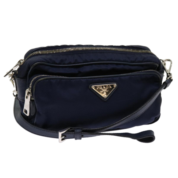 PRADA Shoulder Bag Nylon Navy Auth ac2599 - Picture 1 of 16